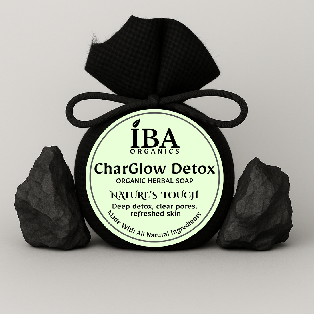 Charglow Detox Soap - IBA Organics 4K HD Product Photo 1