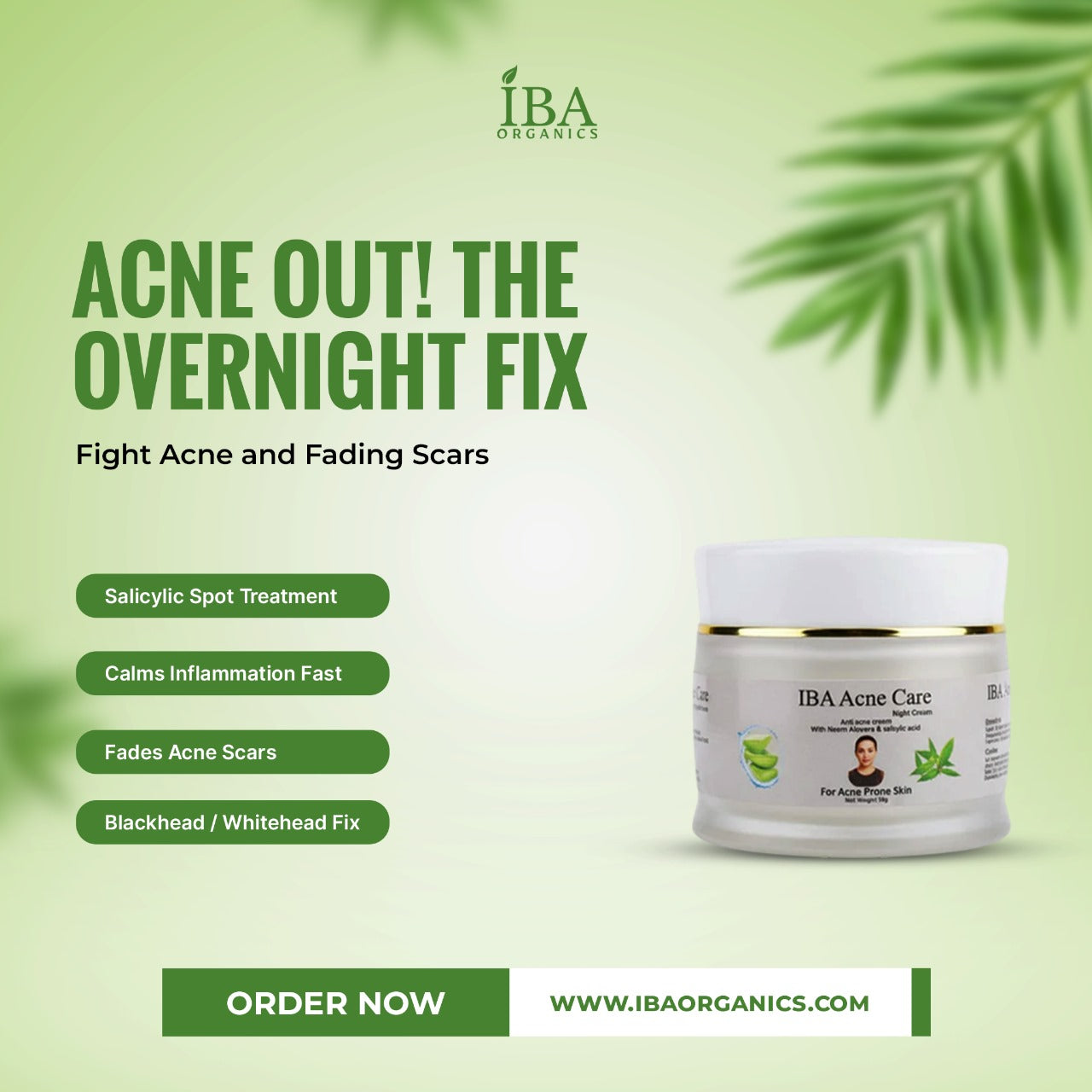 Acne Solution Combo – Anti-Acne Cream, Vitamin C Bar & Neem Soap for Clear, Spot-Free Skin