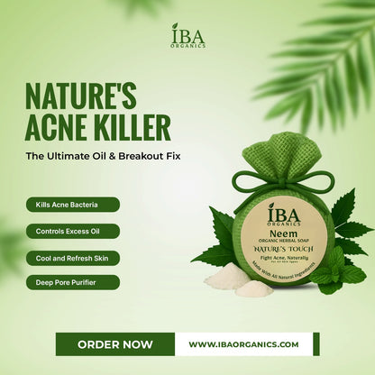 Acne Solution Combo – Anti-Acne Cream, Vitamin C Bar & Neem Soap for Clear, Spot-Free Skin