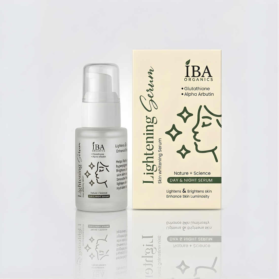 Lightening & Brightening Serum for Dark Spots - IBA Organics 4K HD Product Photo 1